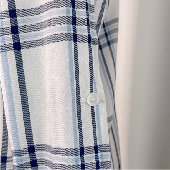 Woolrich Women's White and Blue Plaid Button Up Shirt. Size Small. NWT. - Picture 7 of 13